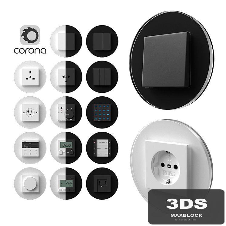 Gira studio flush-mounted