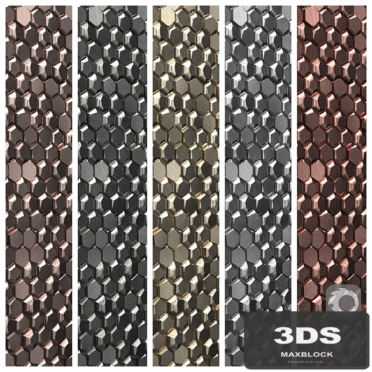 PORCELANOSA GRAVITY ALUMINUM 3D HEXAGON