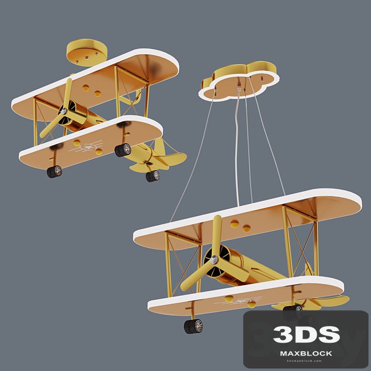 Golden chandelier airplane