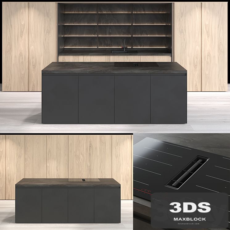 Hidden modern kitchen Omoikiri Mixer Bosh