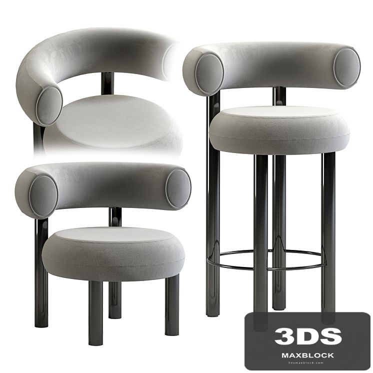 Tom Dixon Fat Lounge & Stool bar chair