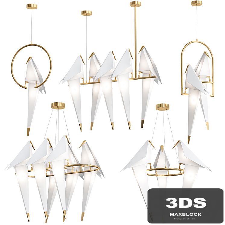 Moooi Origami Bird Perch by Romatti Set