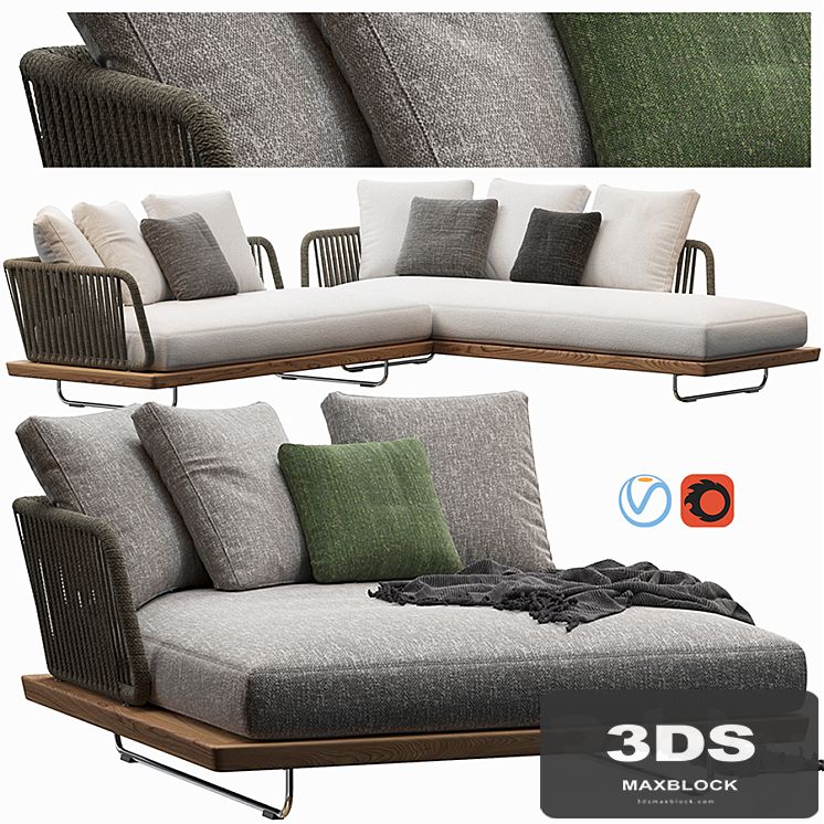 Sunray sofa Minotti outdoor