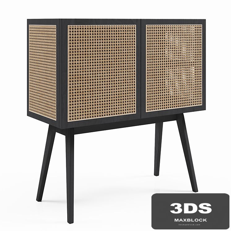 H&M Cabinet with rattan doors