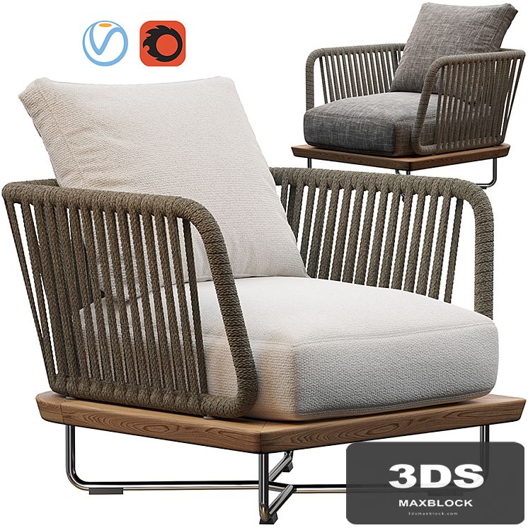 Sunray armchair Minotti outdoor