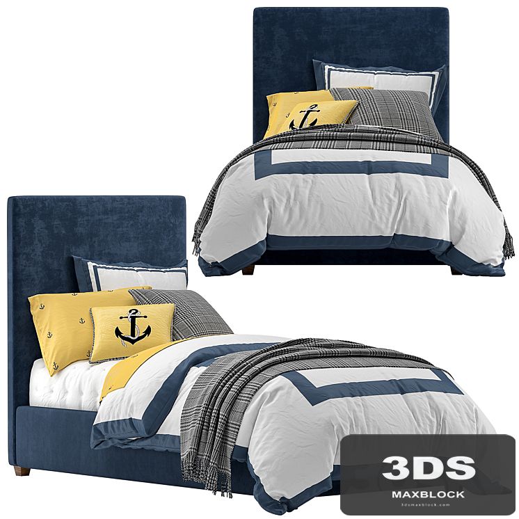 Raleigh Upholstered Square Bed & Headboard