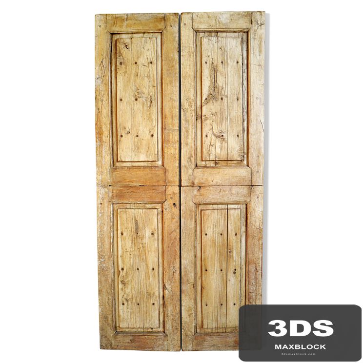 Vintage teak farm doors