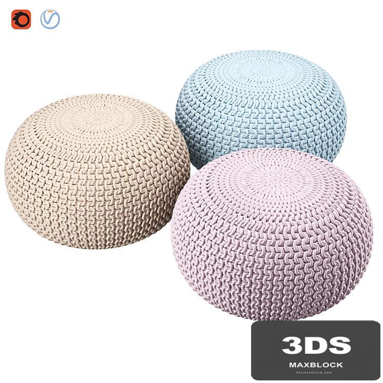 Pouffe Conrad Cotton