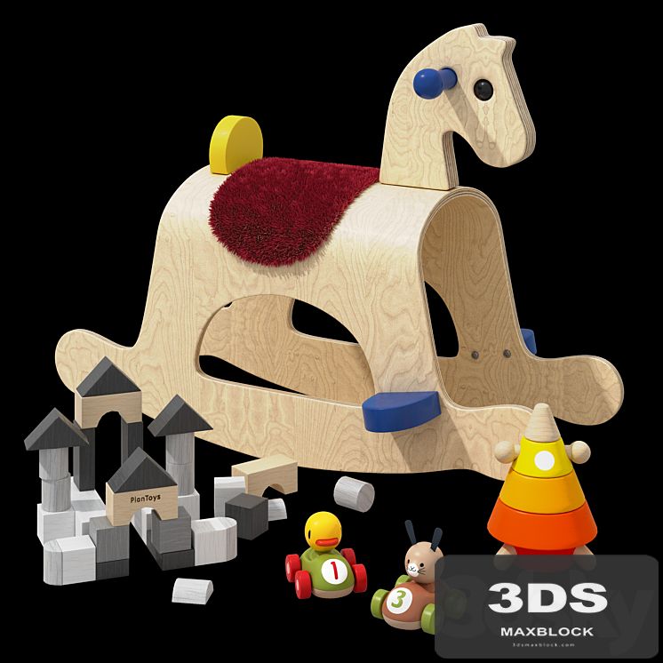 Set of Wooden Toys Plan Toys