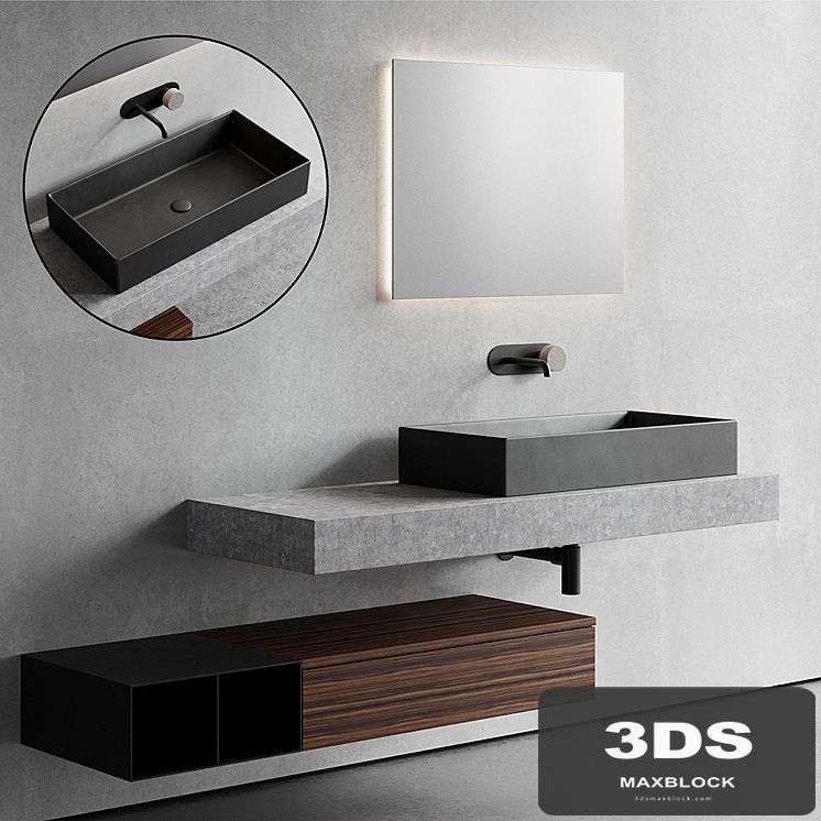 Scarabeo Ceramiche Topline Vanity Unit Set 1