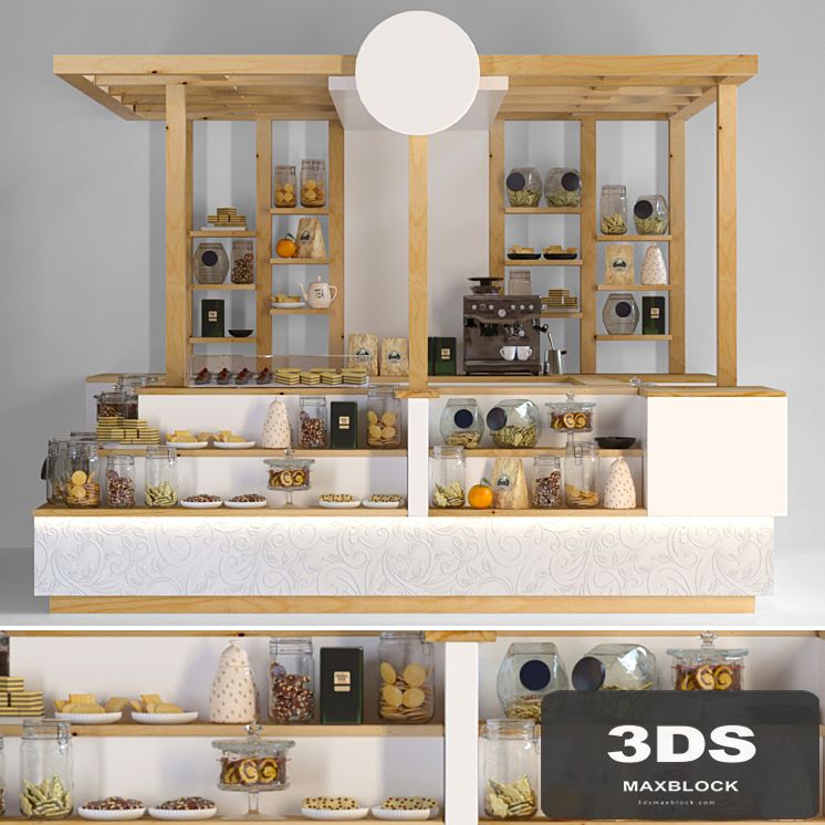 Coffee point design in a supermarket