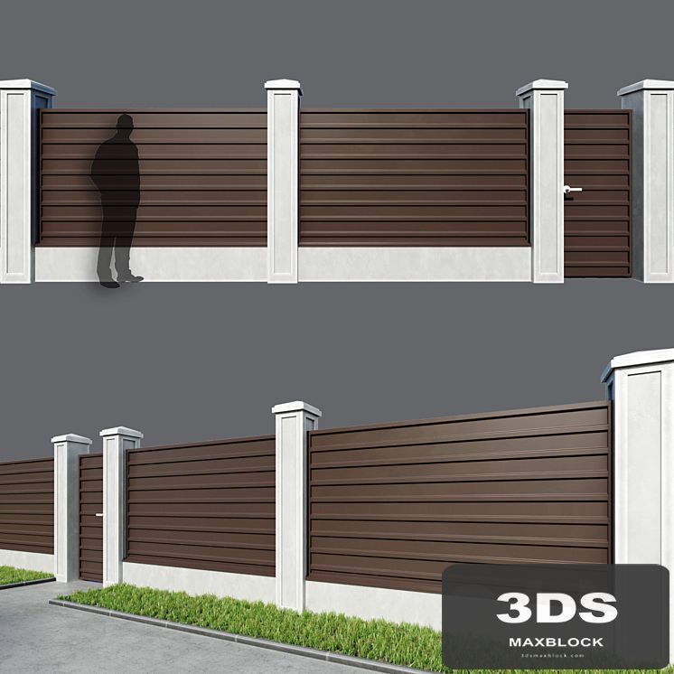 Fence made of corrugated board 5 options