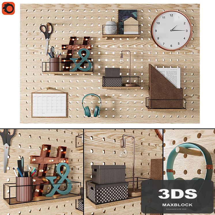 Perforated board organizer 2