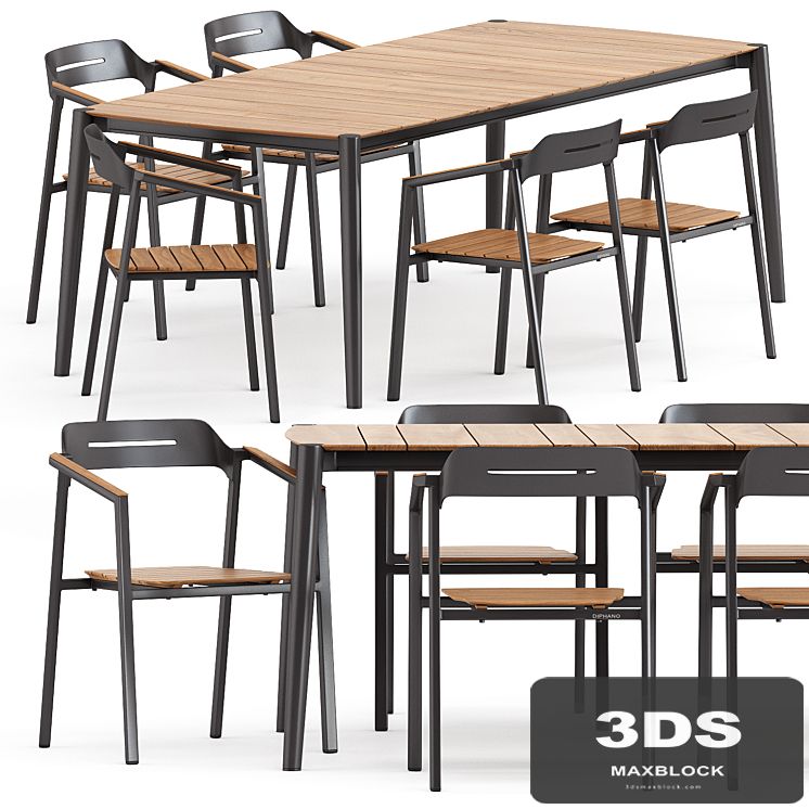 ICON ARMCHAIR and ICON DINING TABLE 89 by akulaliving