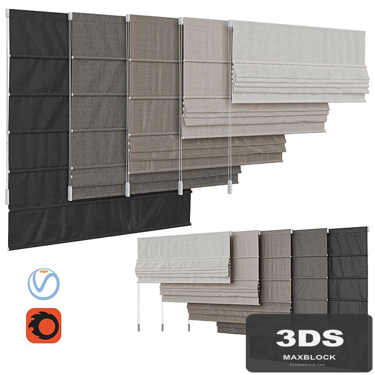 Set of Roman blinds 6