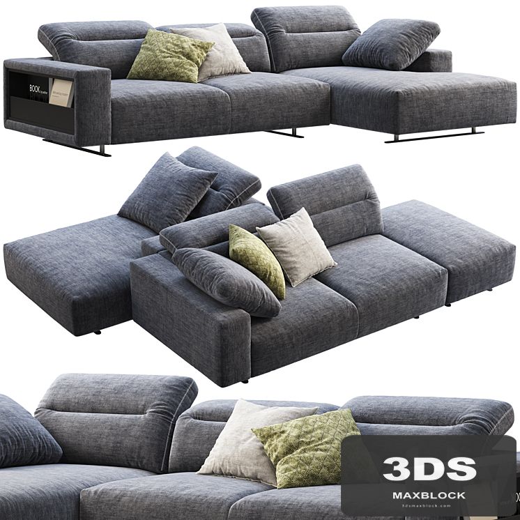 BoConcept Hampton chaise lounge fabric sofas (2 options)