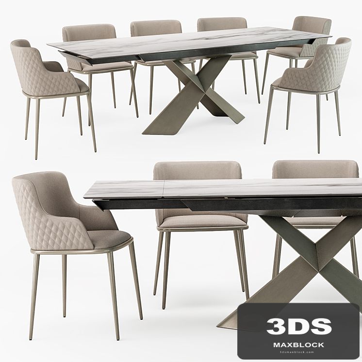Tyron keramik drive table Magda ML armchair