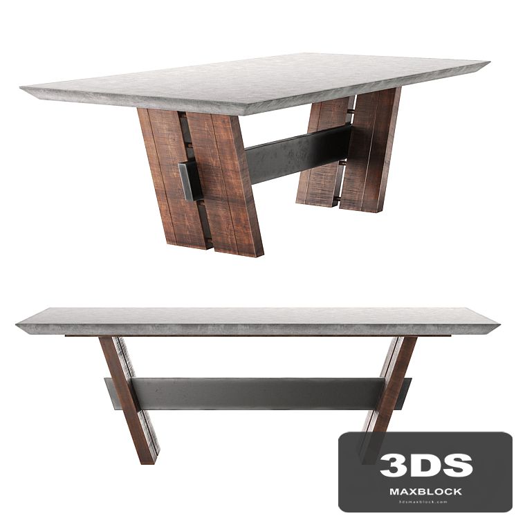 Bonham Dining Table in Dark Gray