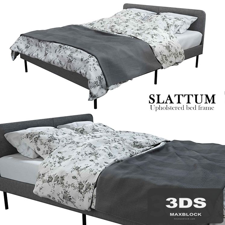 IKEA slattum Upholstered bed frame \ IKEA SLATTUM Bed frame with upholstery