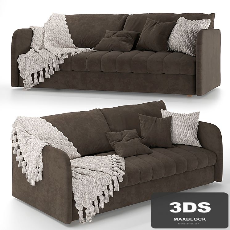 STITCH SOFA Kara Mann knitted plaid