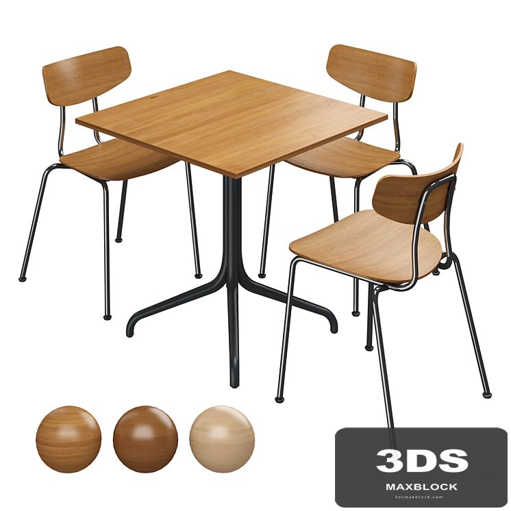 Vitra Belleville Table & Vitra Moca Chair