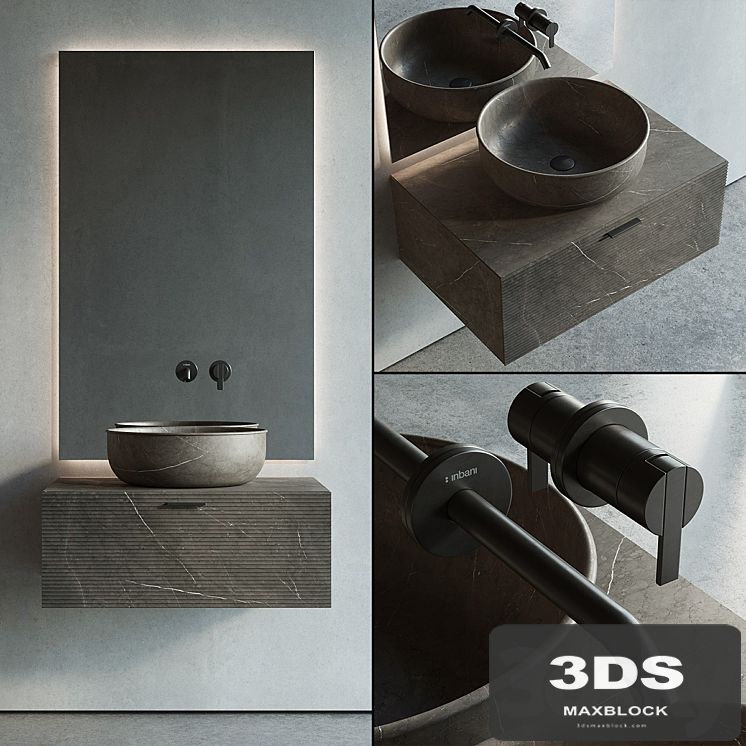Inbani Grate 03 Vanity Unit Set 1