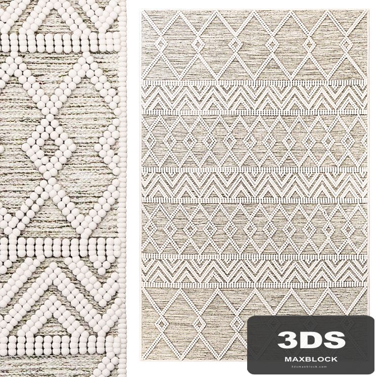 The Curated Nomad Bradrick Trellis Wool Area Rug