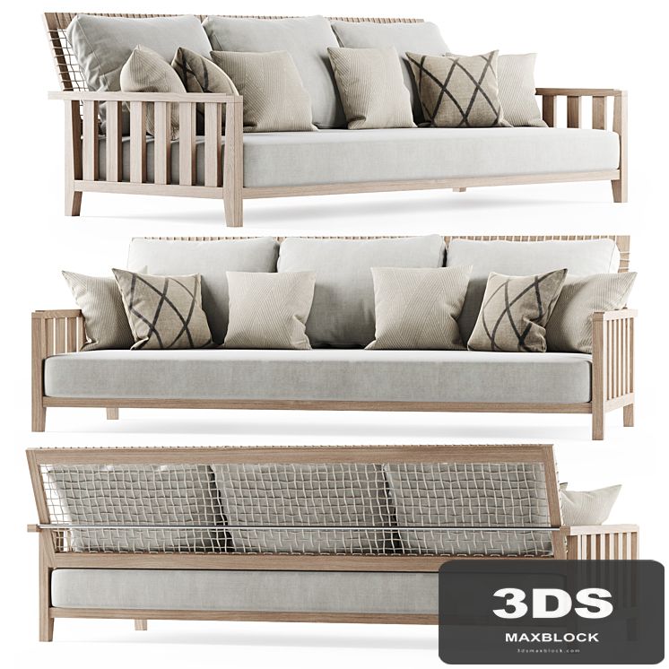 Three-seater garden sofa