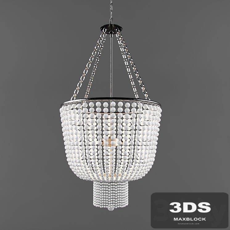 aerin JACQUELINE WHITE CHANDELIER