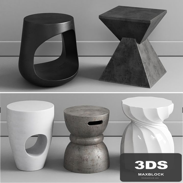 Coco Republic Concrete Stools