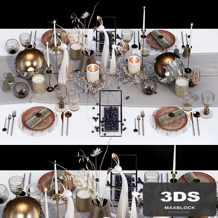 Luxury table setting _ wreath