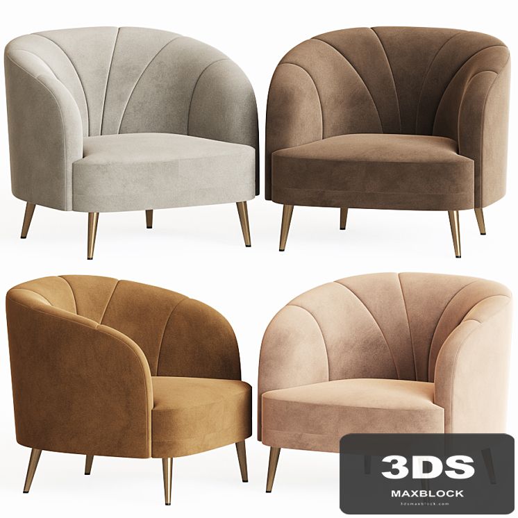 Velor leone armchair laredoute