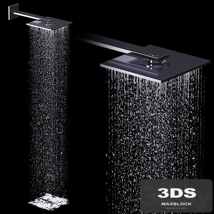 Overhead shower 300/300 2jet with shower arm