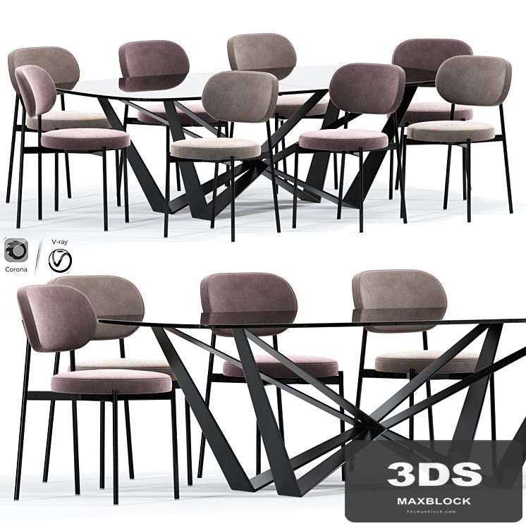 Beaufort Upholstered Dining Chair Table
