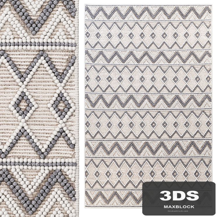 Pirlo Boho Farmhouse Wool Area Rug