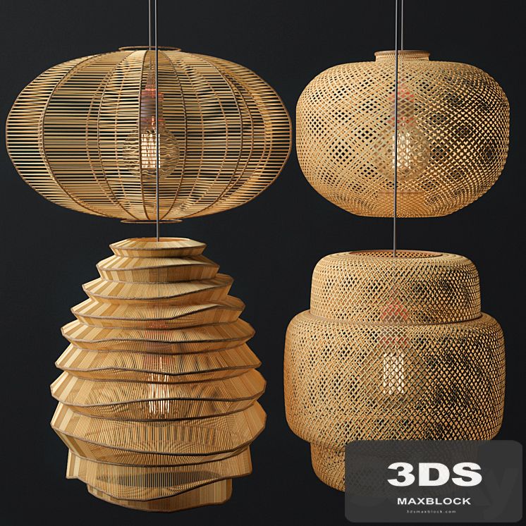 Rattan Lighting Set 7
