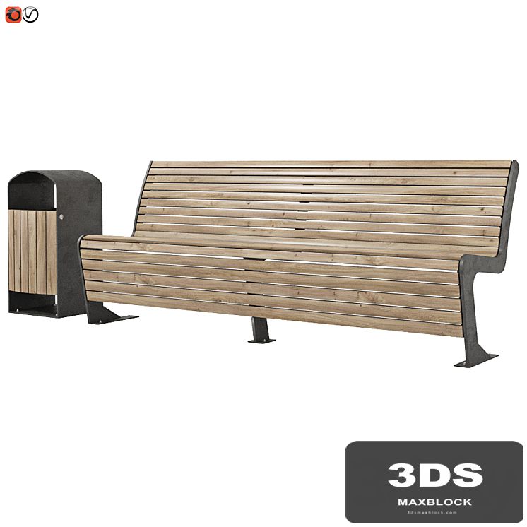 Set of Bench-urn_01