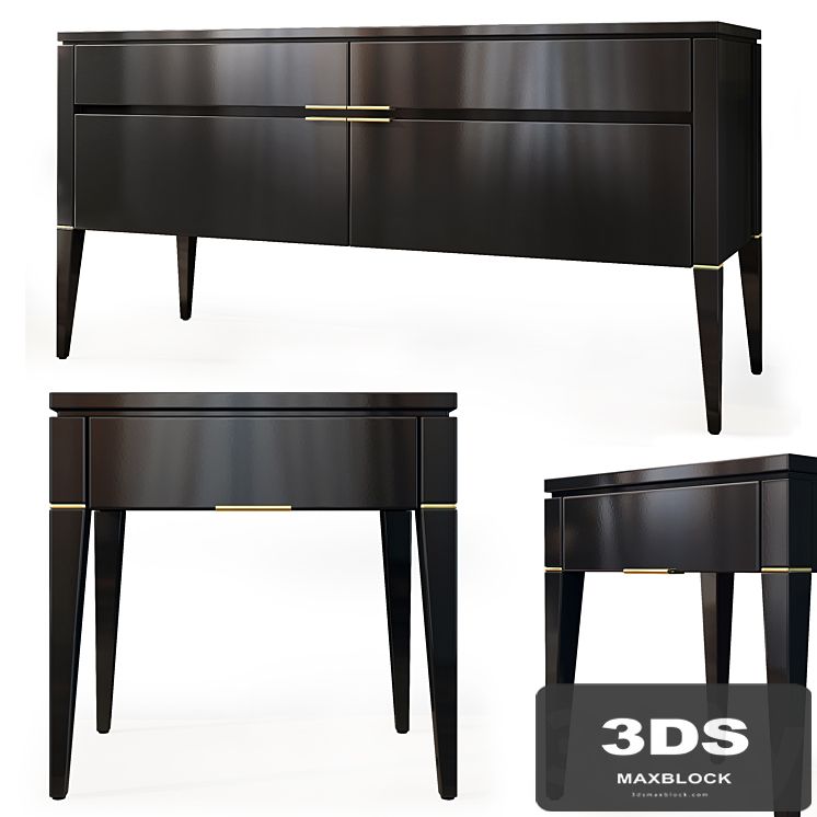Chest of drawers and bedside table Brunelleschi. Dresser, nightstand by Tosconova