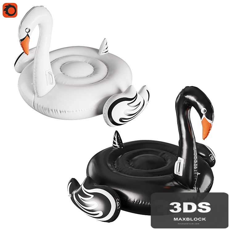 Inflatable swan circle
