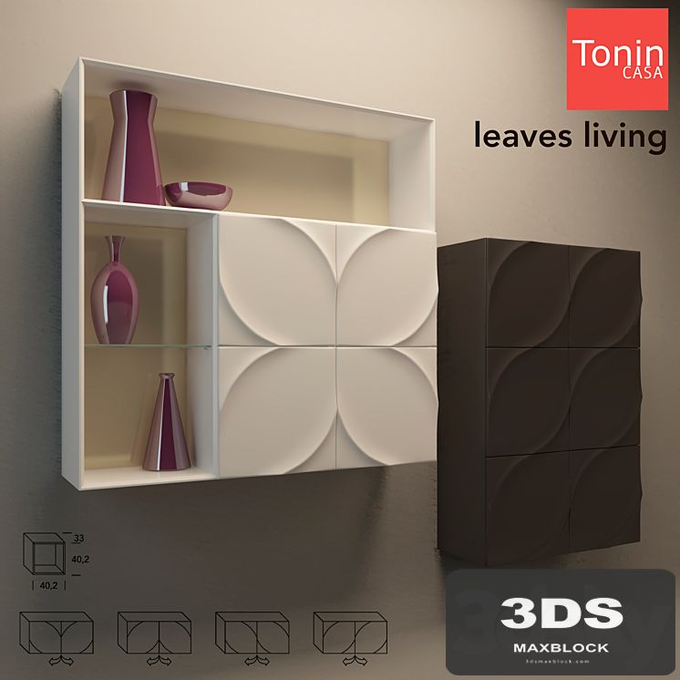 Mounted modular cabinets Leaves Living