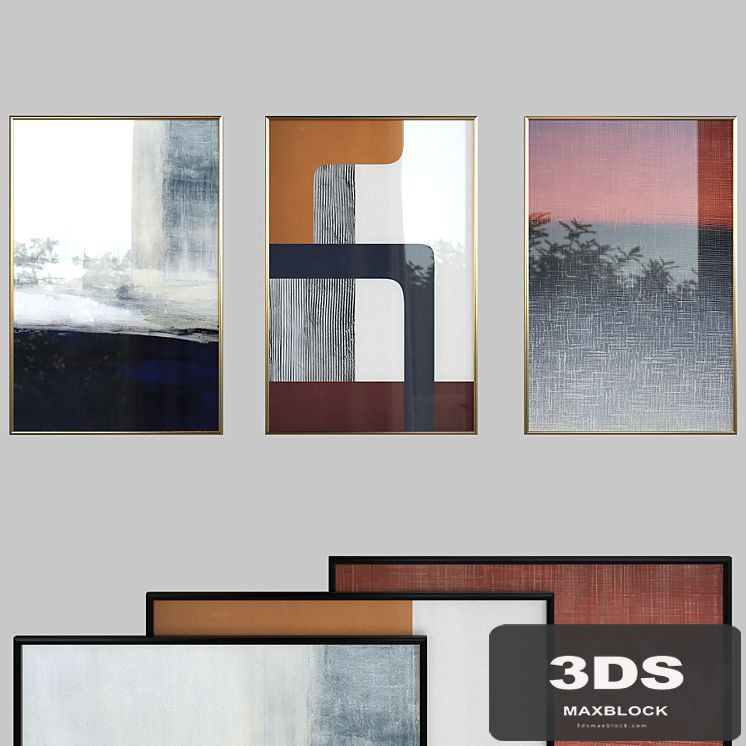 Canvas painting with frame 025
