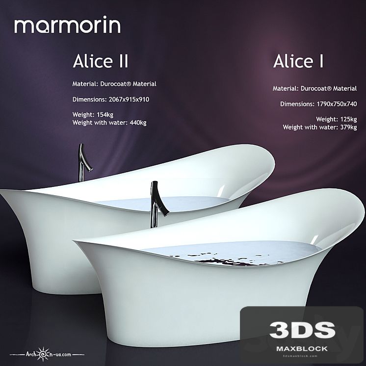 Bathrooms Marmorin ALICE I and ALICE II