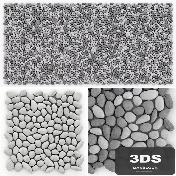 Panel pebble smooth Tile Bathroom n2 / Pebble panel for bathroom n2