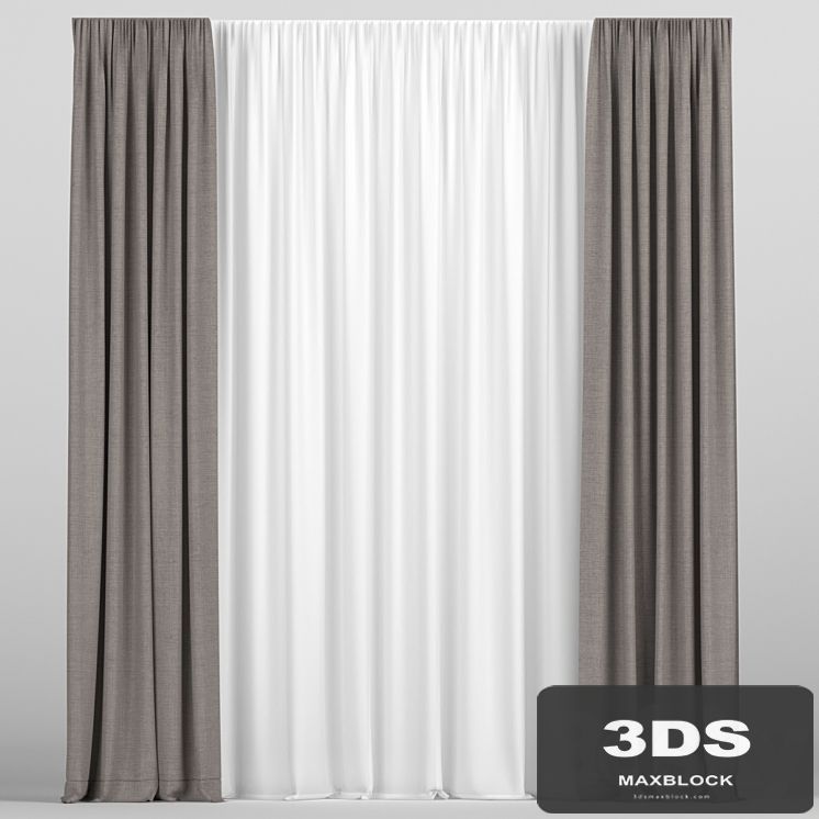 Curtains with tulle