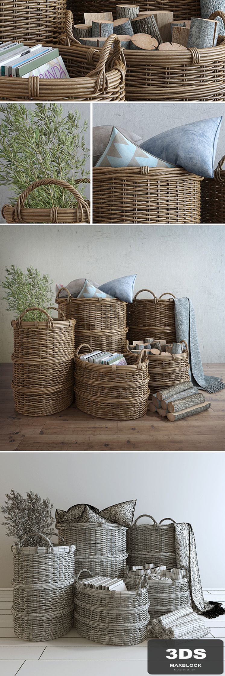 Basket with handles