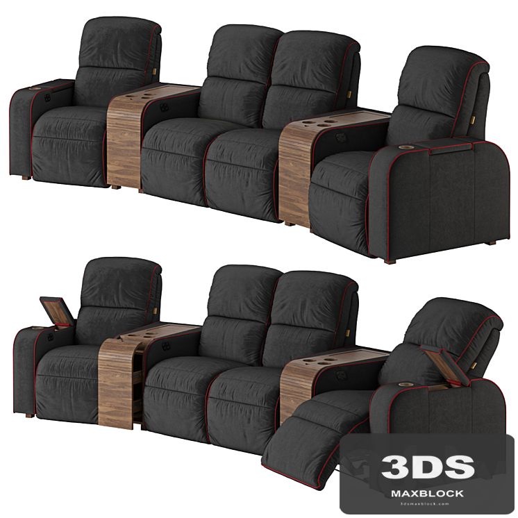 Moovia Dallas venice curved row 2 loveseats 2 normalseats