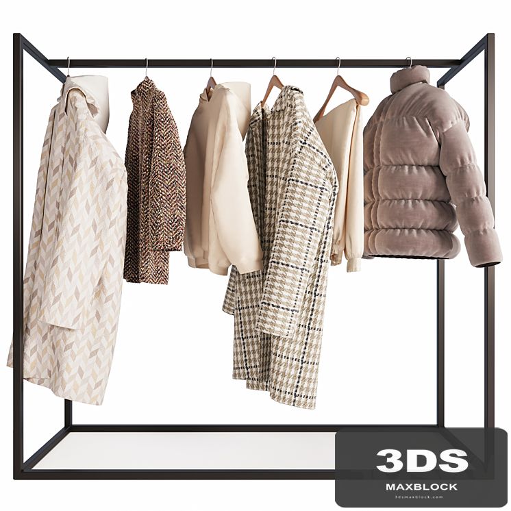 Hanger with women's clothes 02