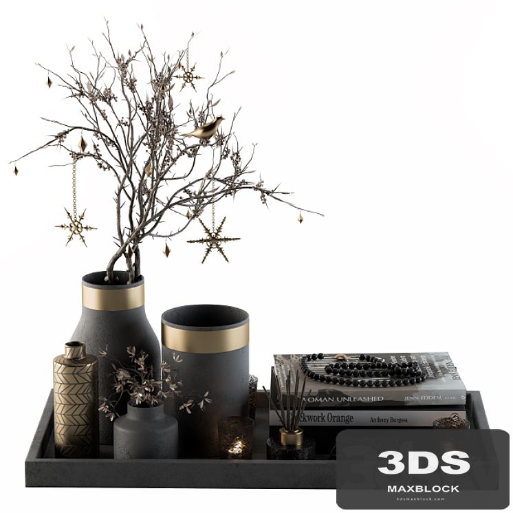 Decorative Set Bouquet in Tray - Set 41