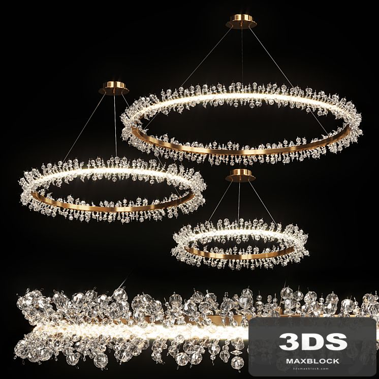 Crystal ring chandelier THERA