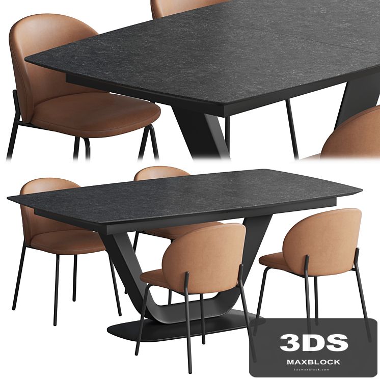 Boconcept Alicante table Princeton chair